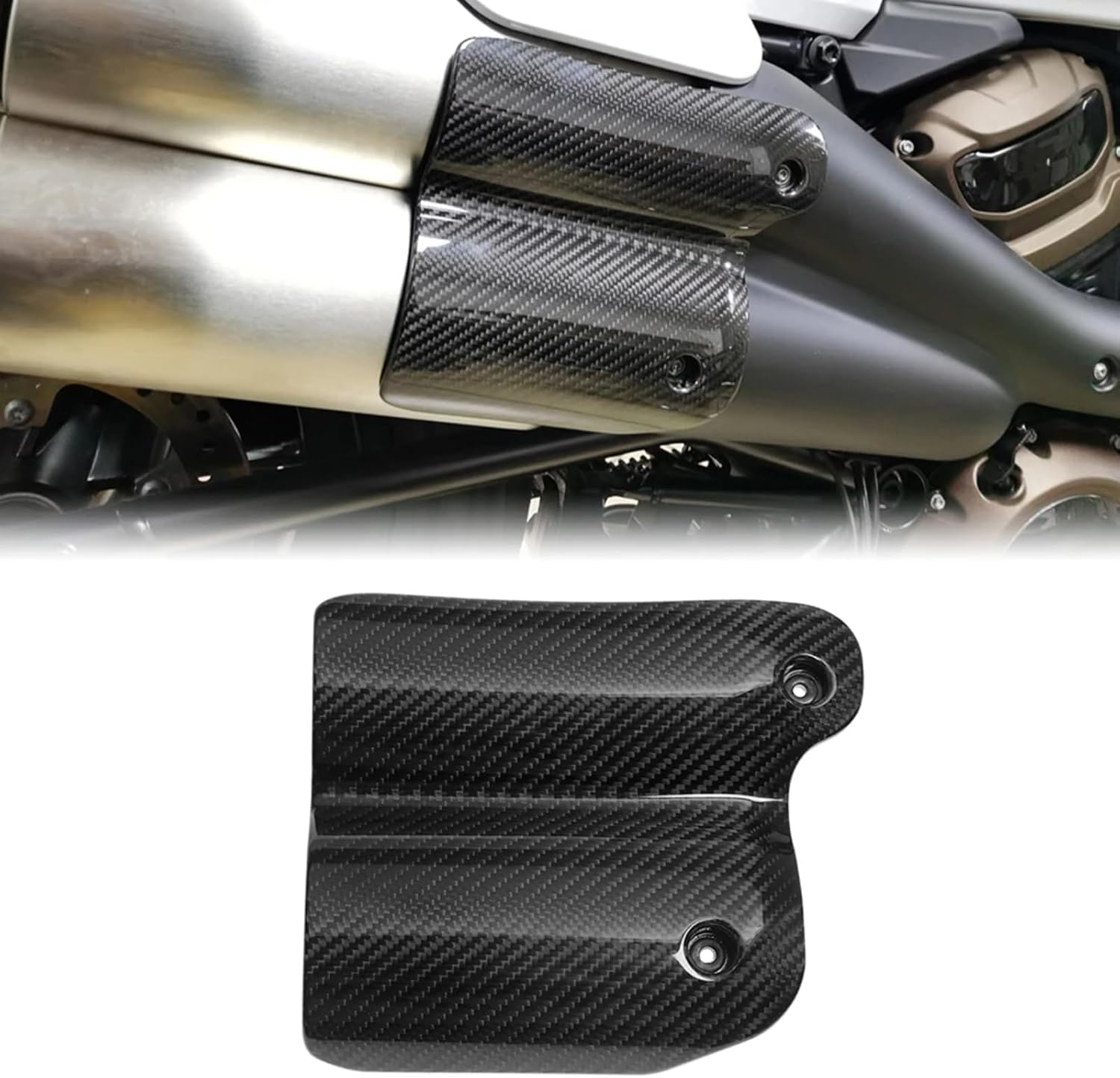 For Sportster S SportsterS Real Carbon Fiber High-Temperature Resistance Exhaust Pipe Heat Shield Scald-Proof Cover sportster s sportsters