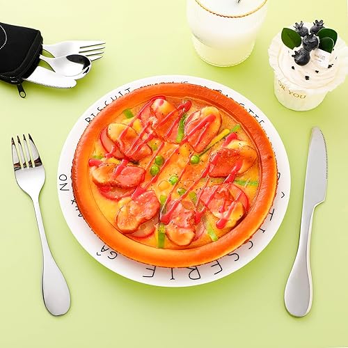 Miniatura 3 de 7 piezas de cubiertos bariátricos para control de porciones, cubiertos de manejo bariátrico, cucharas de servir, tenedores, cuchillos, utensilios de