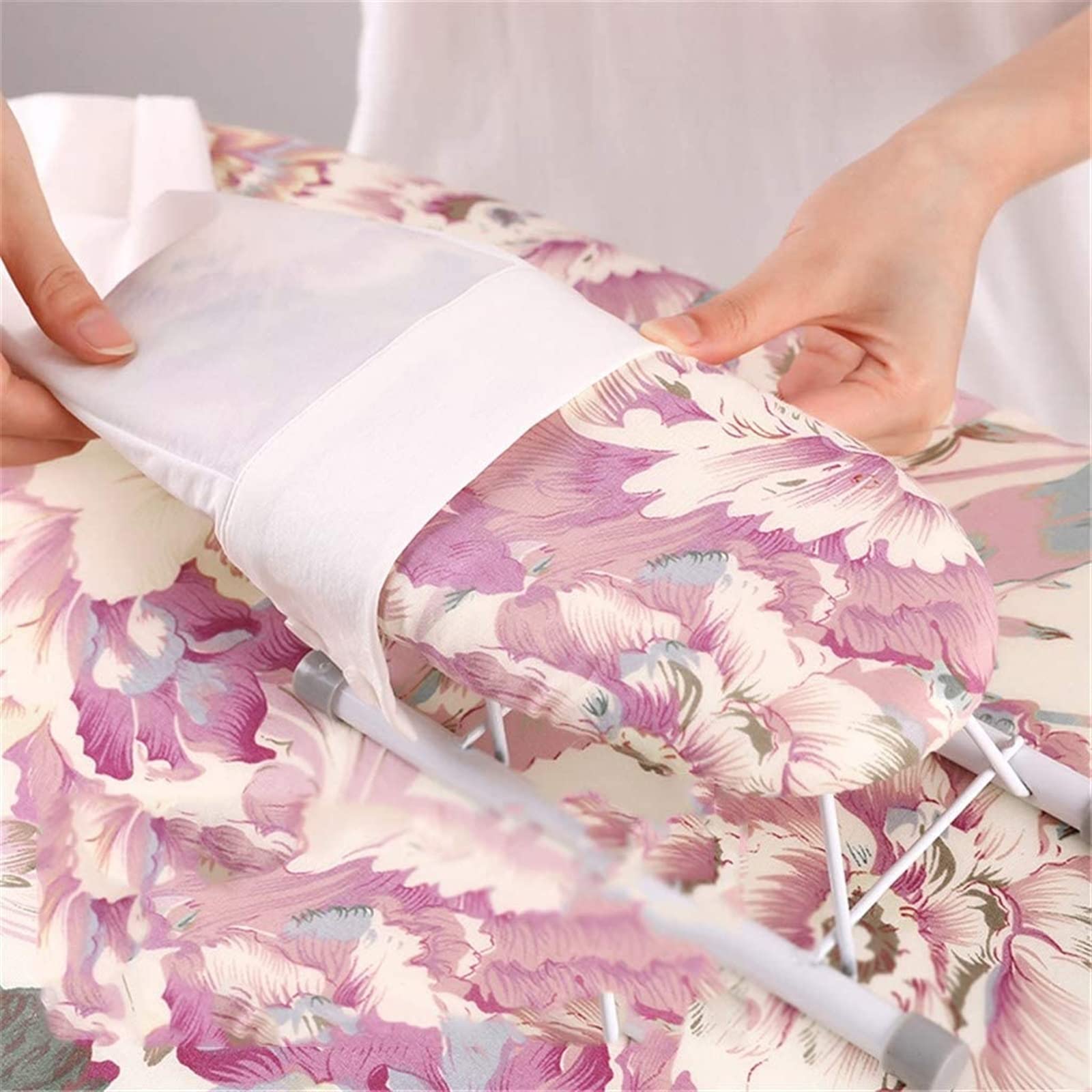 Herramienta de limpieza Plancha de manga pequeña, tabla de planchar portátil para el hogar Viajes Hotel Alojamiento en familia Accesorios de planchado Planchado de cuellos y puños de camisas (Col