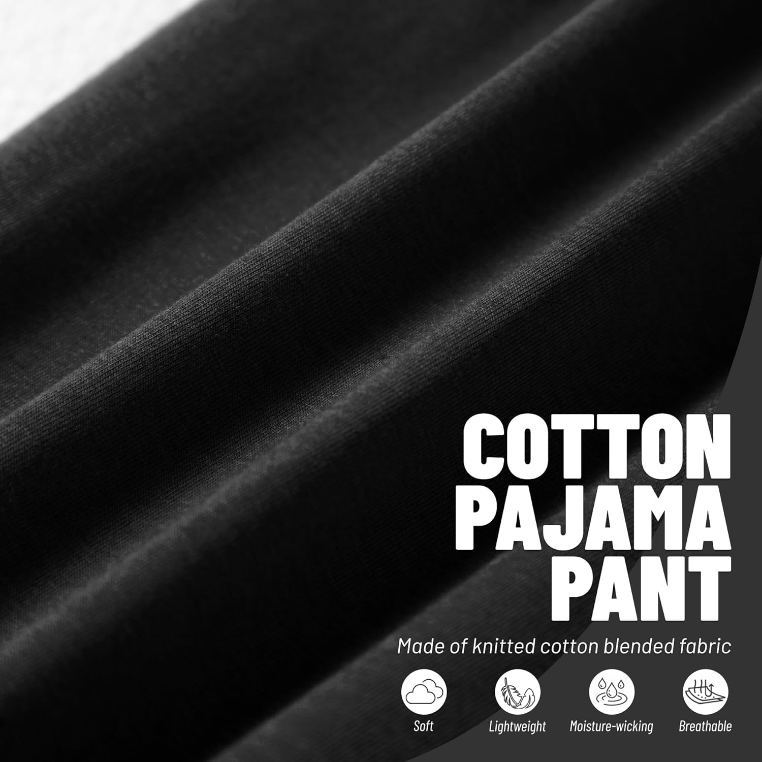 LYCY Womens Cotton Pajama Pants Soft Lightweight Lounge Sleep Bottoms with Pockets and Drawstring - Image 2