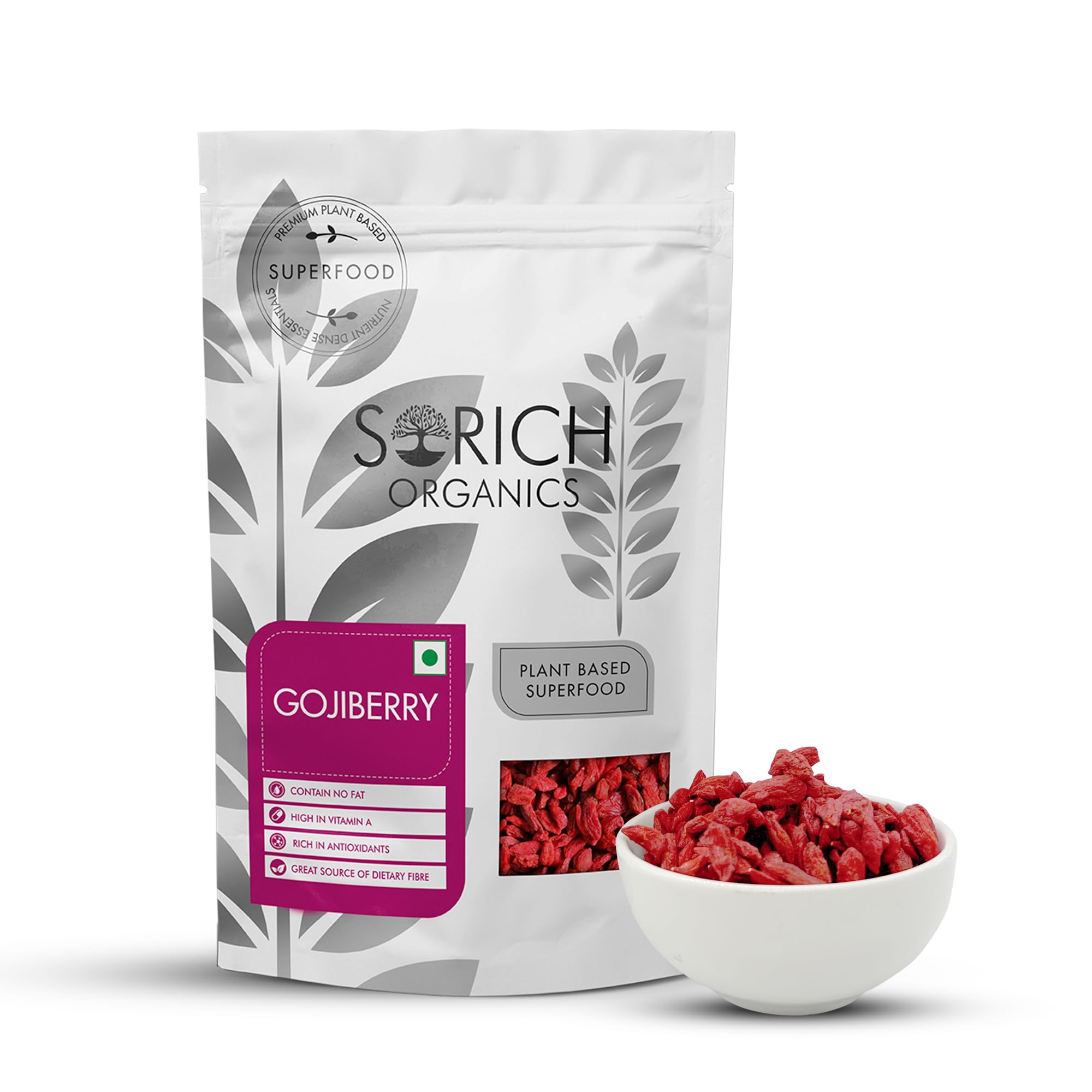 Sorich Organics Whole Dried Goji Berries 150gm | Goji Berry Dry Fruit | High in Vitamin A | Rich in Antioxidants | Boosts Immunity | Aids (B07D28NCZ5) Amazon Price History, Amazon Price Tracker