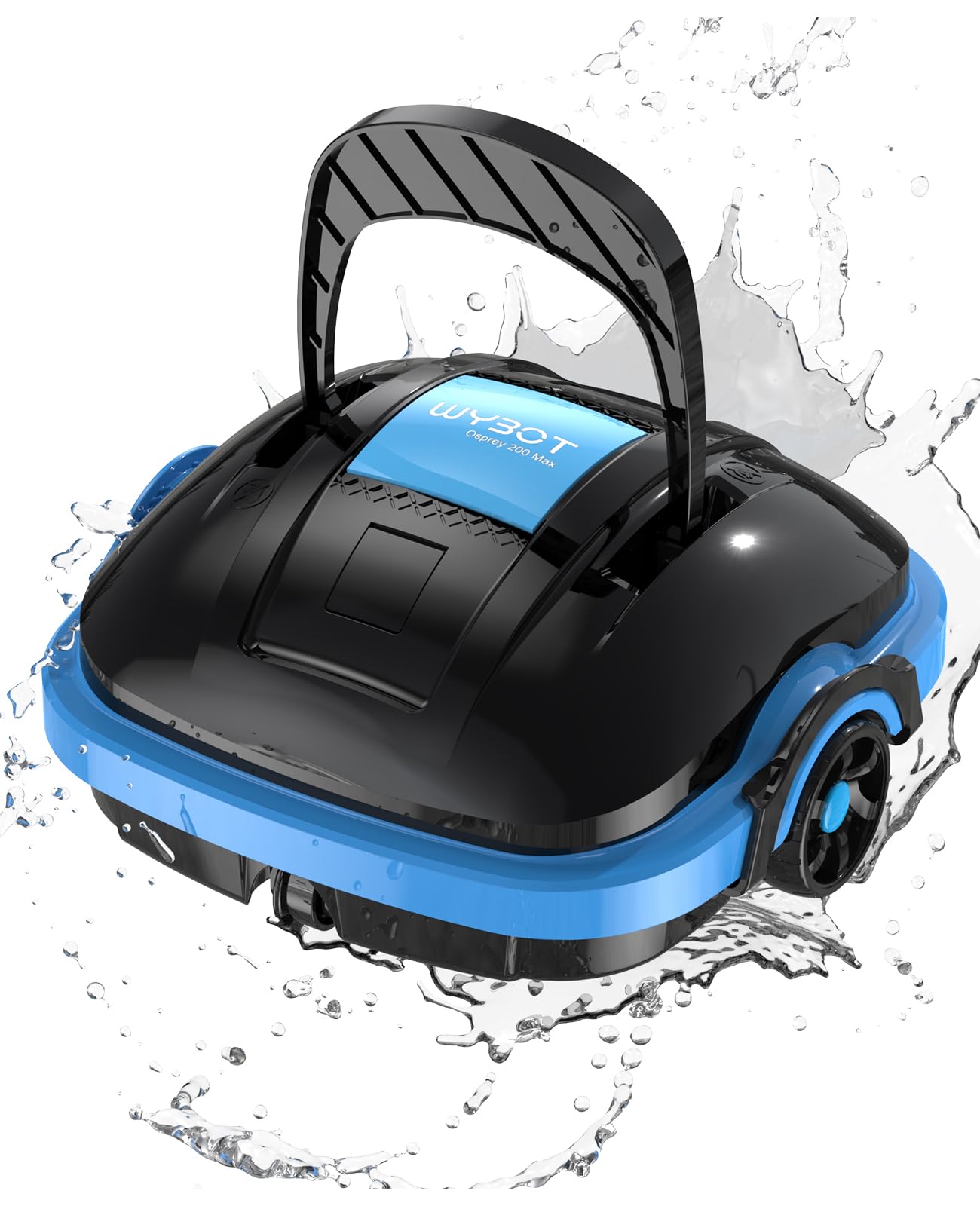 WYBOT Osprey 200 Robot Limpiafondos Piscina Automatico,Limpiador de Piscina Sin Cable,Estacionamiento Auto,Motores Duales,Filtración de 180 µm,para Piscinas Elevadas 50m² -Negro