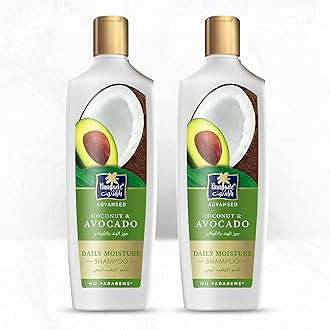 Advansed Daily Moisture Shampoo with Avocado & Coconut | Moisturizes & Reduces Hair Breakage| Deep Hydration for Soft Hair| 0% Harmful Chemicals | 340ml (Pack of 2)
