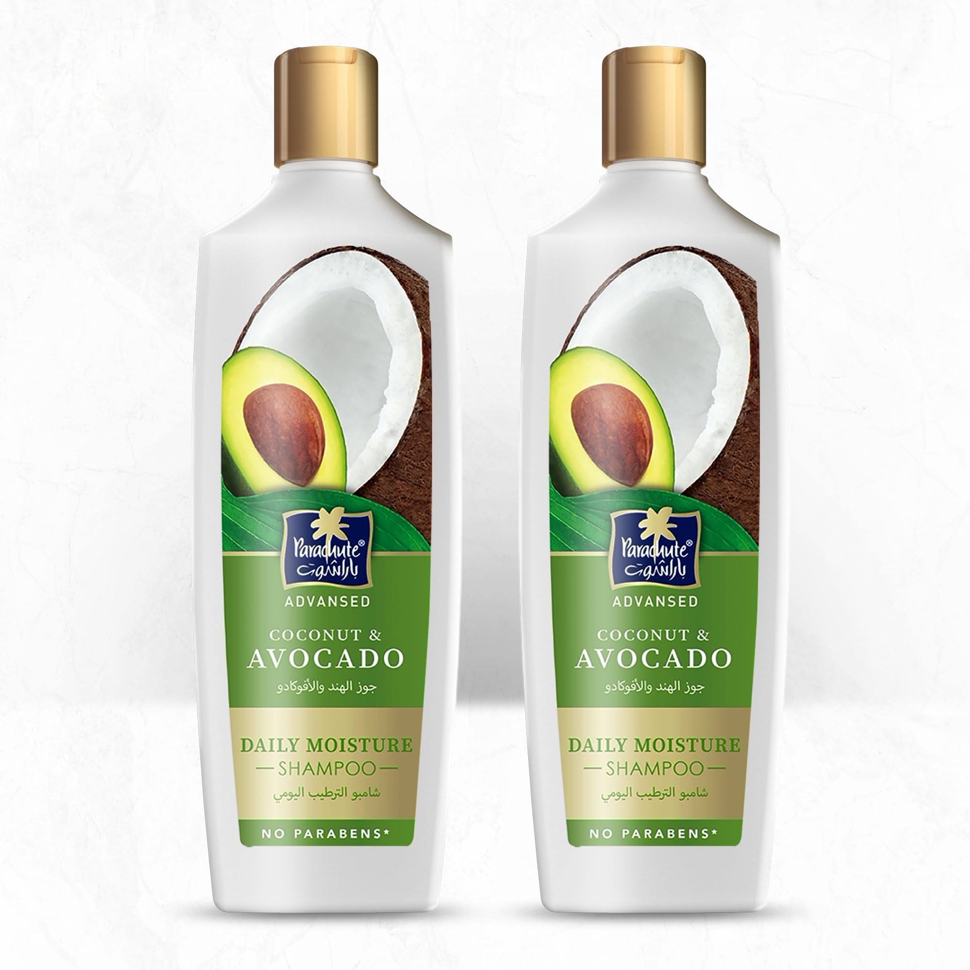 Parachute Advansed Daily Moisture Shampoo with Avocado & Coconut | Moisturizes & Reduces Hair Breakage| Deep Hydration for Soft Hair| 0% Harmful Chemicals | 340ml (Pack of 2)