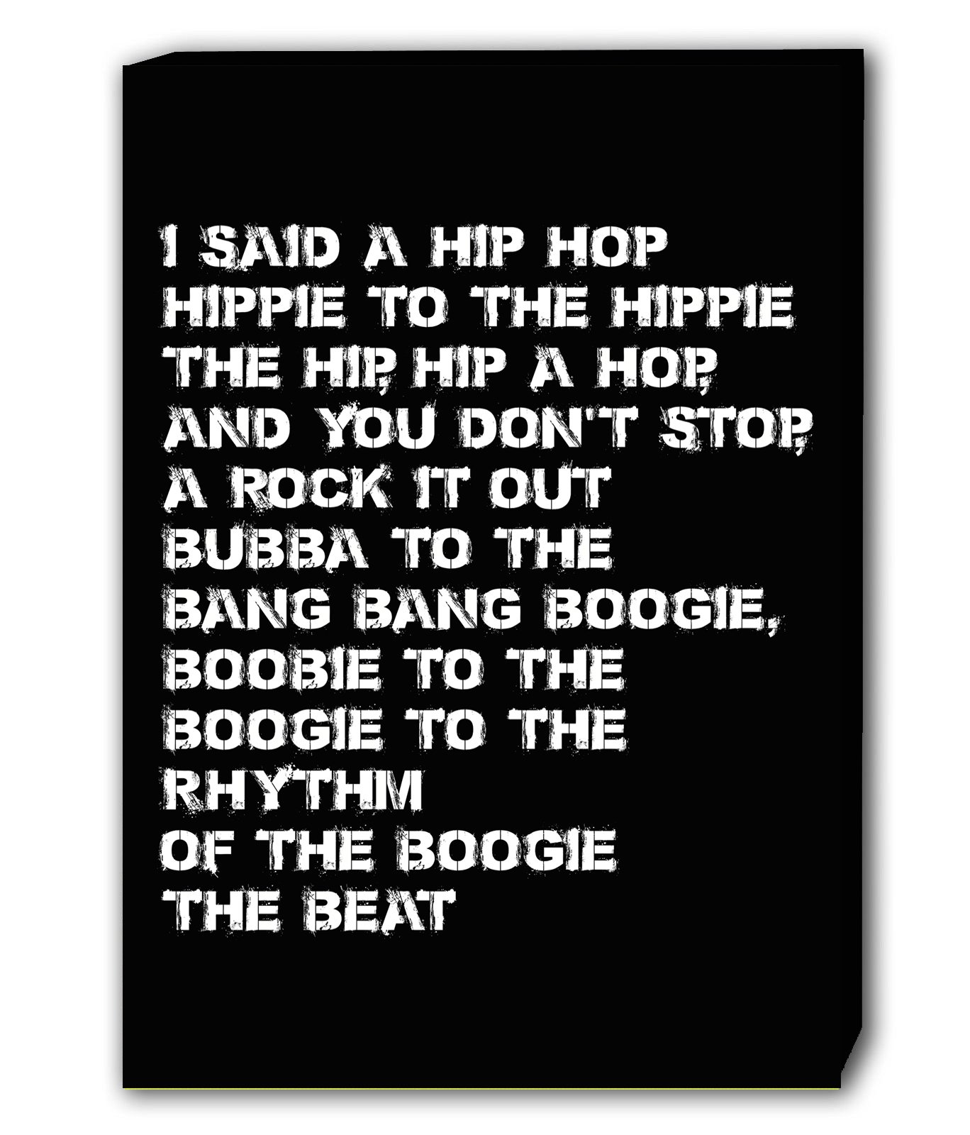 Fab Rappers Delight - Sugar Hill Gang - Lyrics - Canvas Wall Art Print - Various Sizes (A1 32X24 Inches)