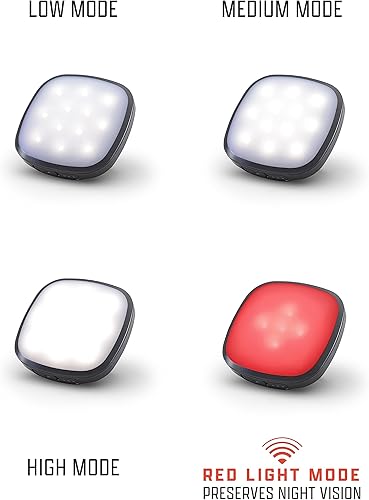 Miniatura 3 de AMPEX Luz de campamento recargable de 300 lúmenes luz blanca neutra con modo rojo - Interruptor de bloqueo - 200 horas de tiempo de funcionamiento