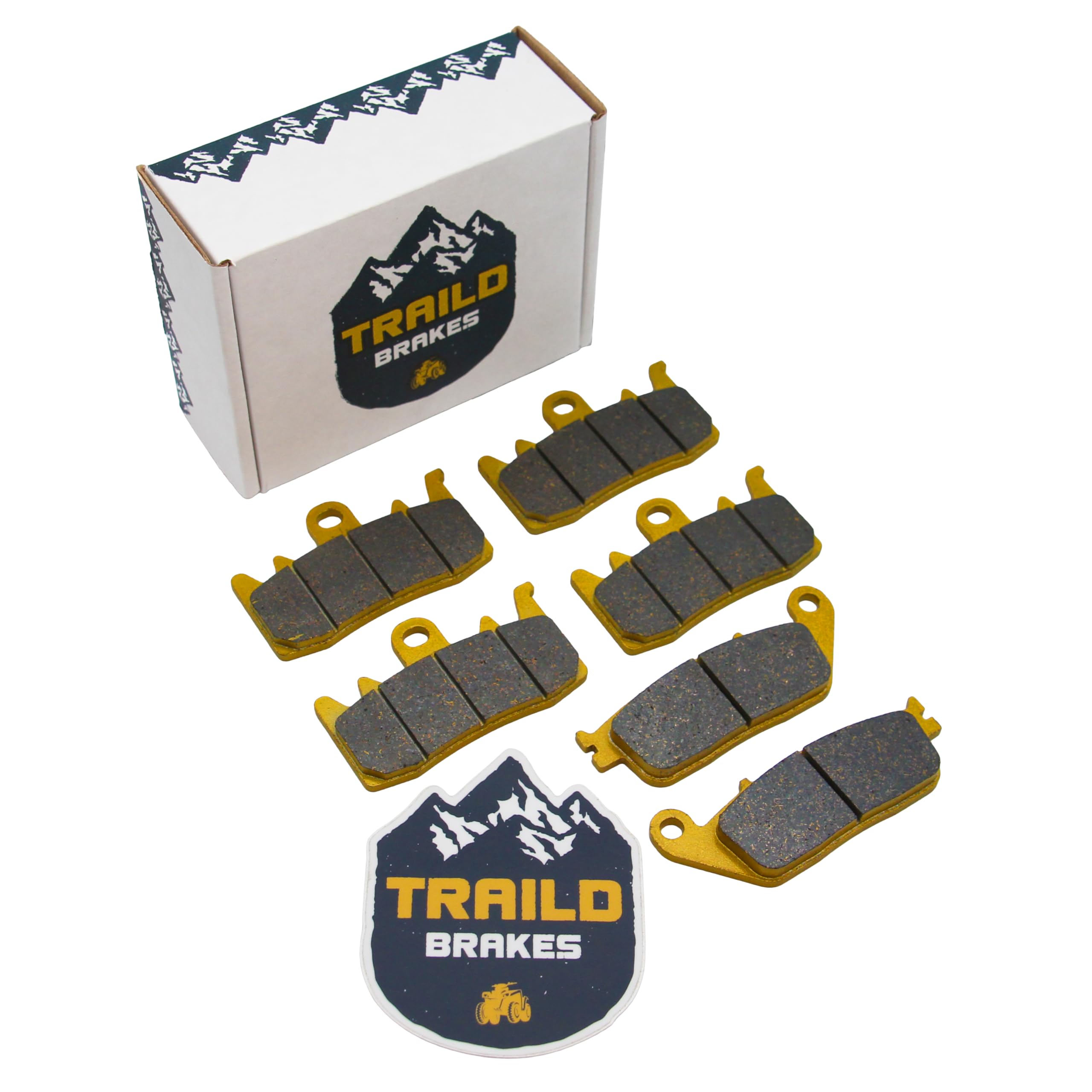 Traild Ceramic Brake Pads Fits Indian Challenger 1800 Bagger w/Brembo Front Calipers 2020, 2021, 2022, 2023, 2024, 2025, 2026 Front & Rear Complete