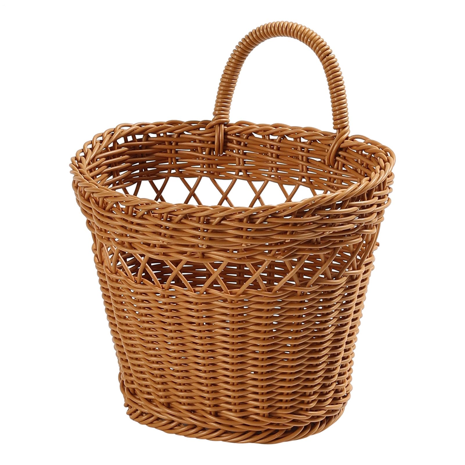 Cesta de mimbre artificial para verduras con diseño colgante decorativo de hogar