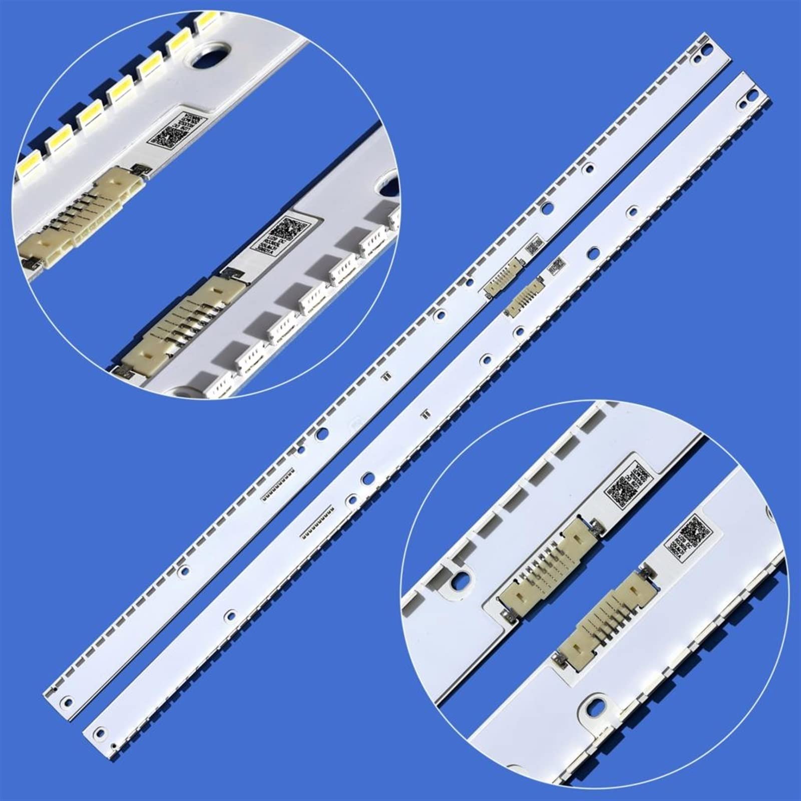 2 uds Tira LED Compatible for Sam Sung UE55KU6670 UN55MU7000 UE55MU6400 UE55KU6500 BN96-39595A 39596A BN96-39601A 39602A