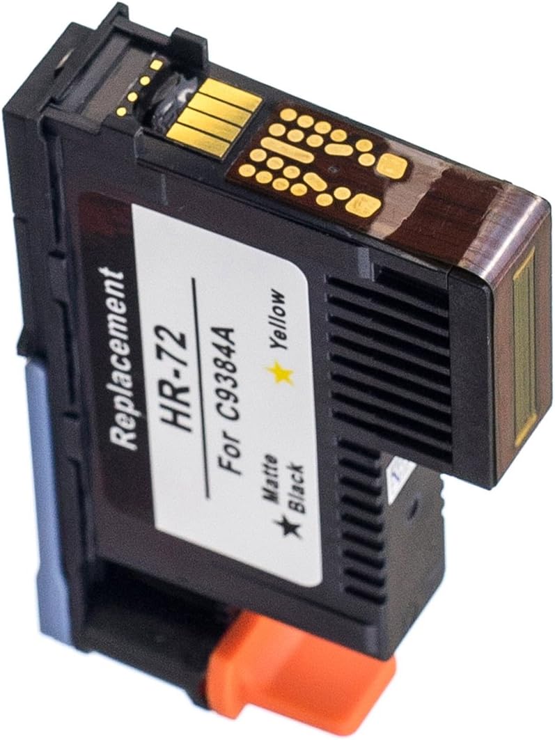 LKB Remanufactured HP72 Printhead C9384A with New Updated Chips Replacement for HP Designjet T610 T620 T770 T790 T1100 T1120 1200 T1300 T2300 (1BK/Y) 1PK-US