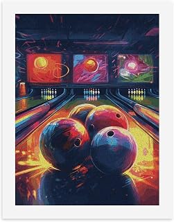 YKLBV Paint by Numbers Kit for Adults Bowling Balls DIY Oil Painting Kit for Beginner for Home Wall Decor Gift
