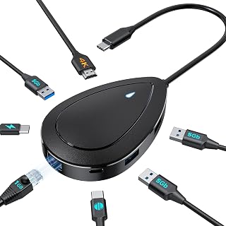 FORIDA USB C Hub, 7 Port Mutiport 4K HDMI Adapter with 3 USB 3.0 & Type-C 3.0 Port, Ethernet Adapter & 100W Power Deliver... Price In India