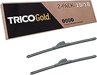 Vista 32 de TRICO Gold 19" + 19" Juego de 2 limpiaparabrisas de repuesto premium para automóvil, limpiaparabrisas de haz para todas las estaciones para lado