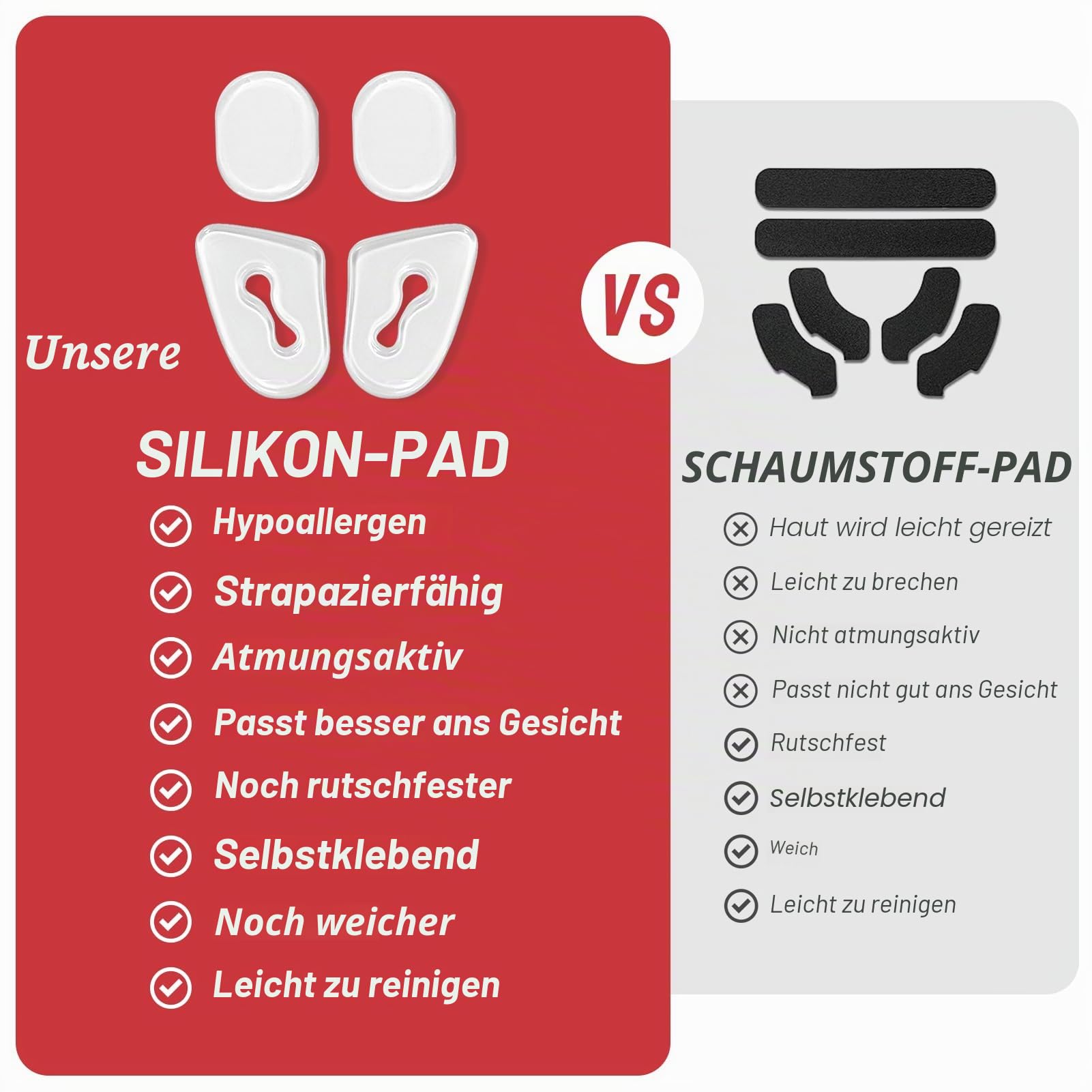 QianCheng, Nasenschutzmaske, Gesichtsschutzmaske, L5 mittlere Größe, mit Polsterung für Damen und Jugendliche, QC-L5-M