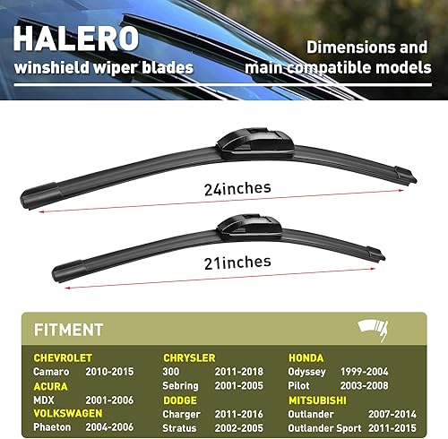 Miniatura 7 de 21"+19" Premium Windshield Wiper Blades All-Season Durable Stable and Quiet Silicone Wiper Blade Fit for Volkswagen Golf 1993-2006,Honda civic