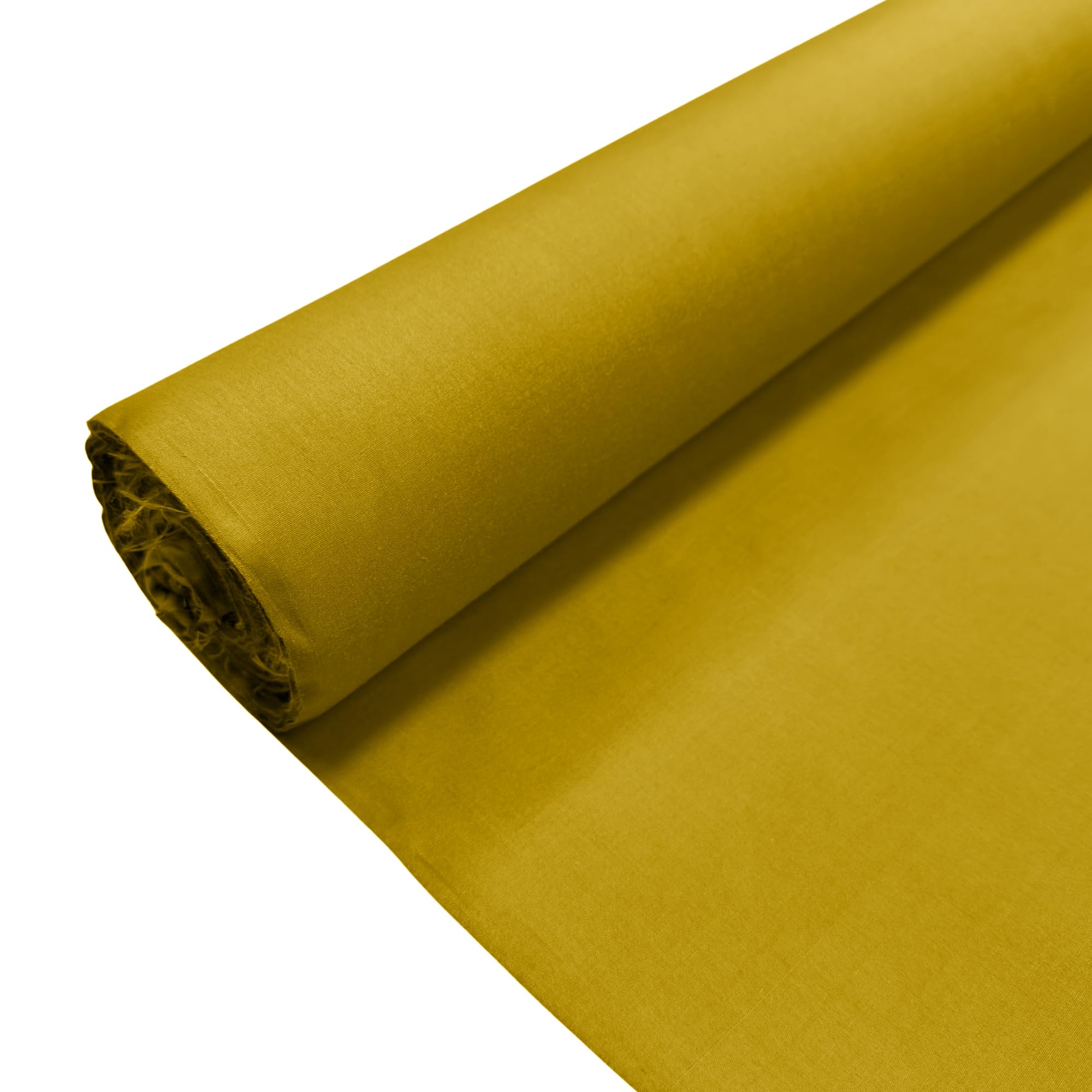 Thefabrictrade Mustard Plain Polycotton Fabric Dress Craft Poly Cotton Material | 1 Metre (100Cm X 112Cm) | Soft Poly Cotton For Sewing, Dressmaking, Crafts, Bunting & Lining