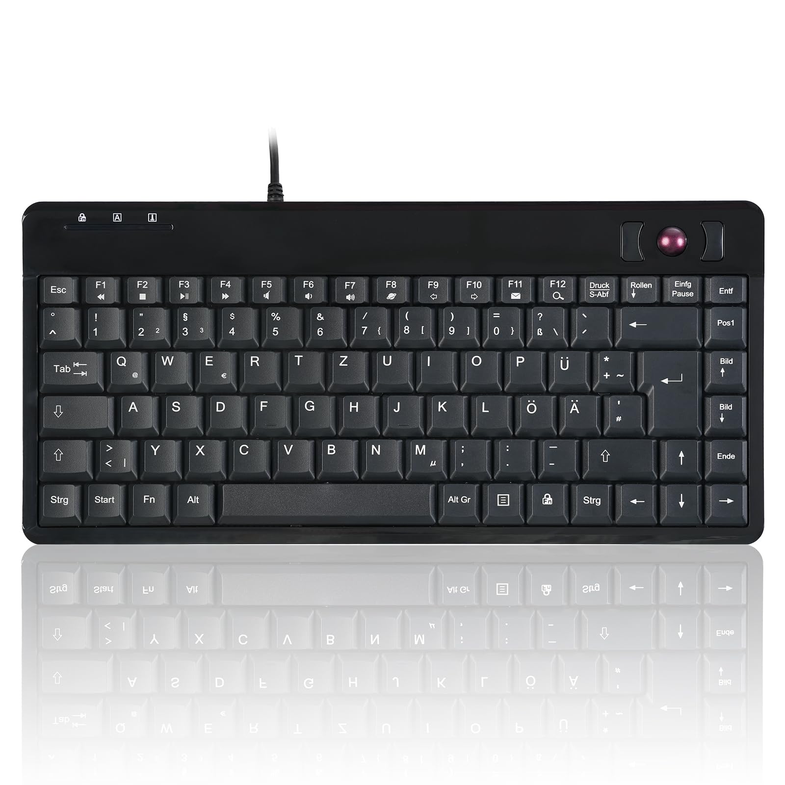 Perixx PERIBOARD-505H PLUS Tastatur mit Trackball