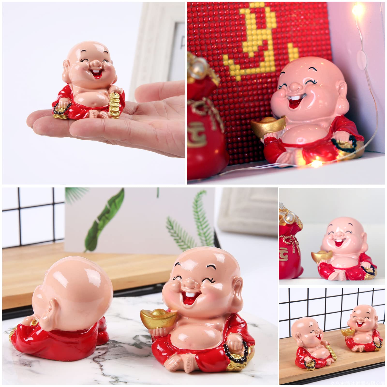 Amazon.co.jp: 弥勒菩薩 置物 可愛い 布袋様 仏像 オブジェ 金運アップ