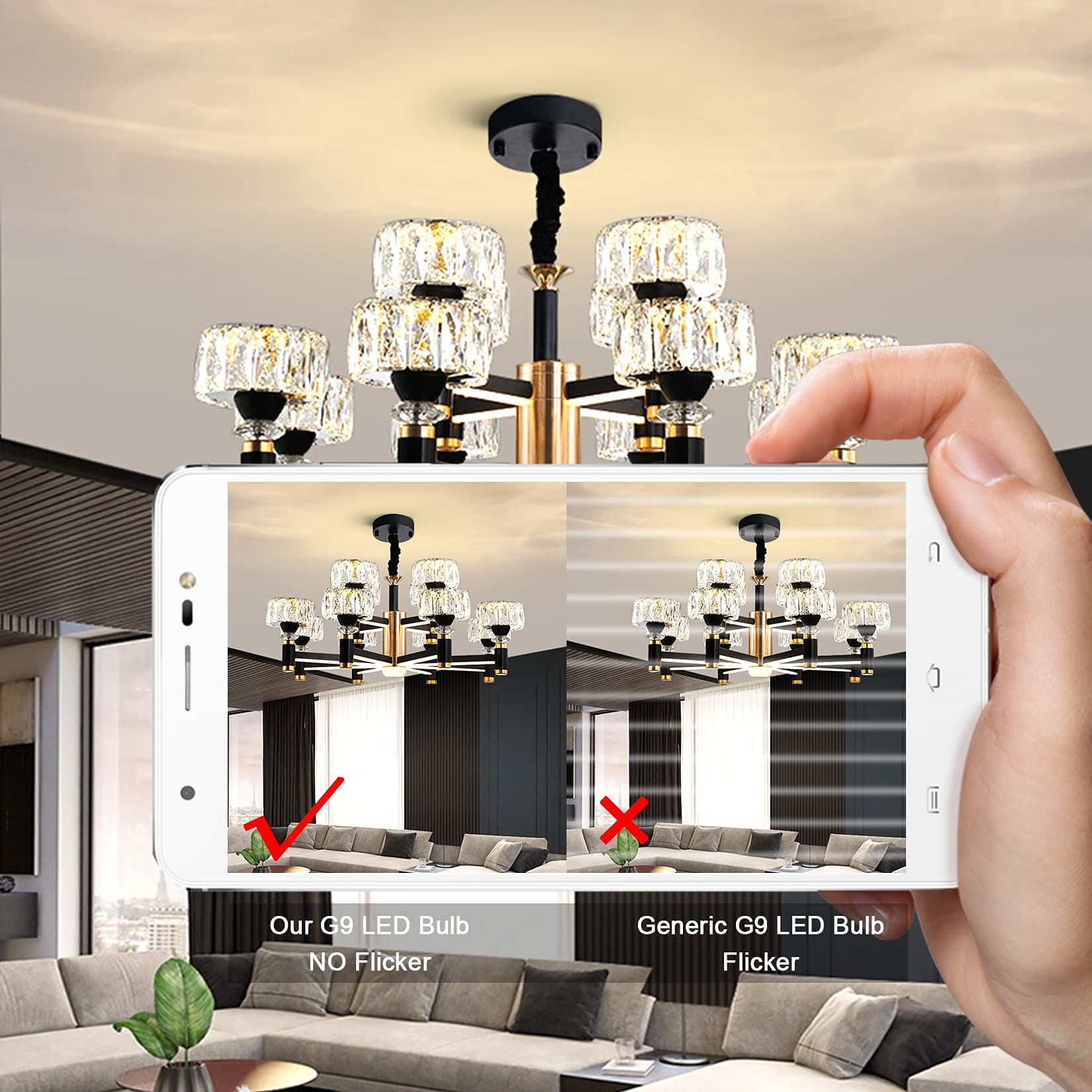 G9 LED Birnen 3W, Warmweiß 3000K – 4er Pack, Nicht Dimmbar, Ersetzt 40W Halogen