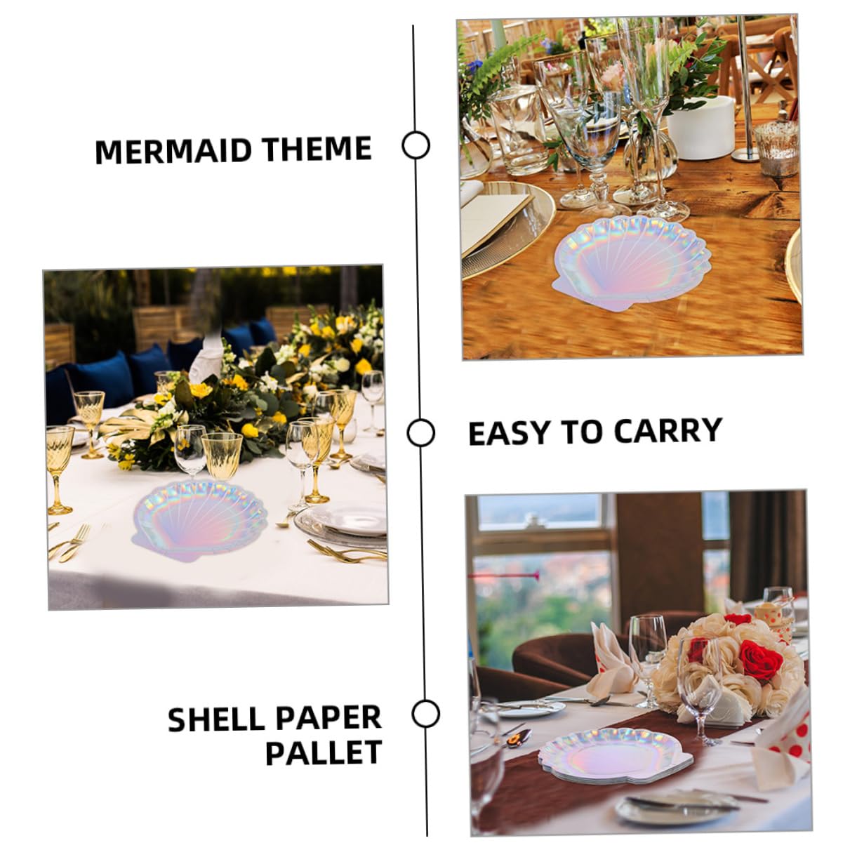 Amazon.co.jp: 16個 シェルプレート 虹色のプレート 海をテーマにした