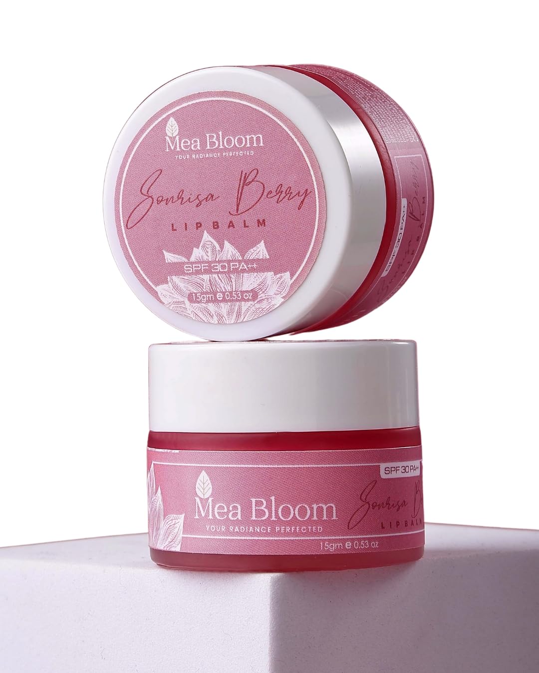 Mea Bloom Sonrisa "Berry" I LIP BALM I SPF30 PA++ I Pink Tint I Nourish I Hydrate I Repair I Protect I Infused with Peptide + Ceramide Complex + Hyaluronic Acid + Squalane + Shea Butter + Cocoa Butter + Rhododendron + Honey + Jojoba Oil + Rosehip Oil I For Adults & Teens I 15 Gm (pack of 1)-picture-20