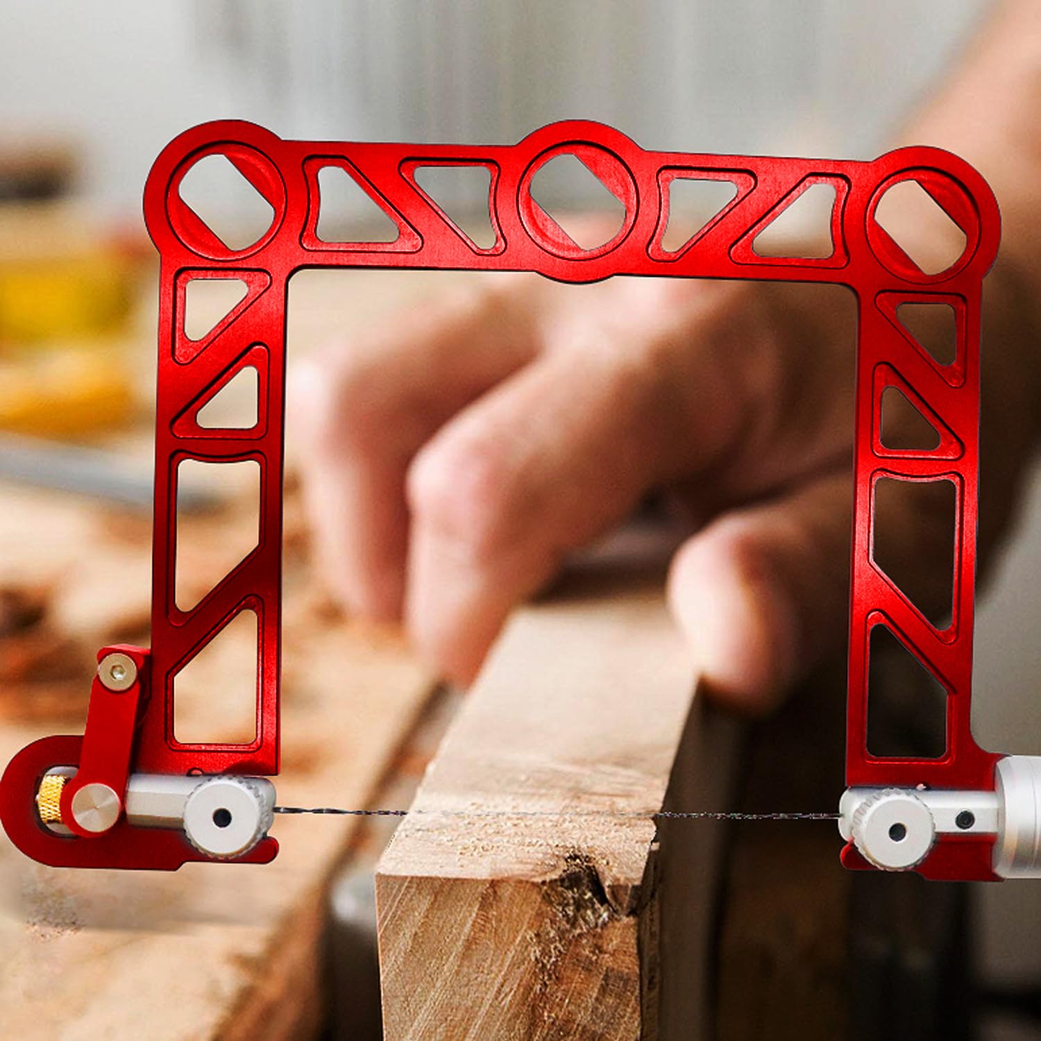 Scie à chantourner manuelle professionnelle haute performance pour le travail du bois, outil de coupe multidirectionnelle, scie à chantourner pour bois, plastique, caoutchouc, métal souple