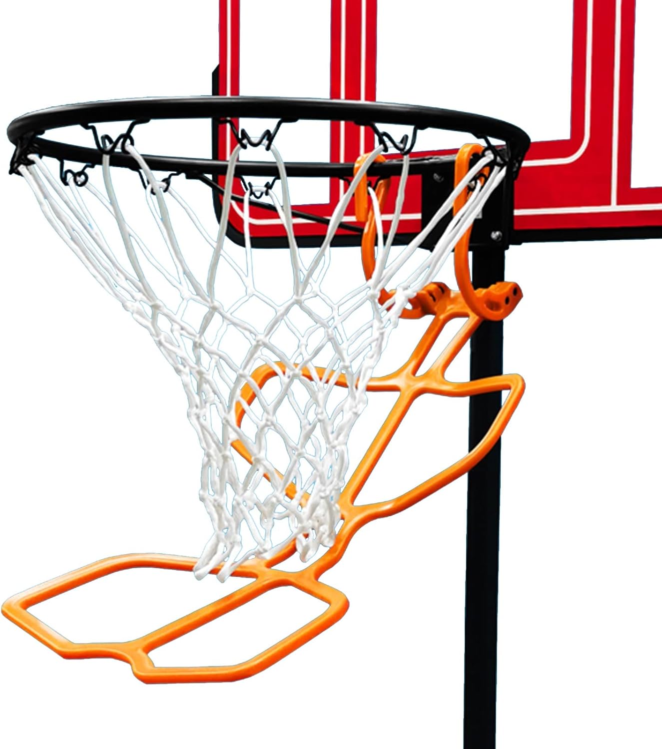 Basketball Hoop Returner Shot Return Apparatus Orange Aid for Adult Kids Home Park School Attachment Shoo