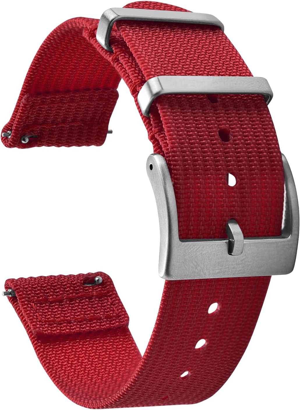 Two Piece Quick Release Ballistic Ribbed Nylon Watch Strap,18/20/22 mm Replacement Watch Bands for Men Women