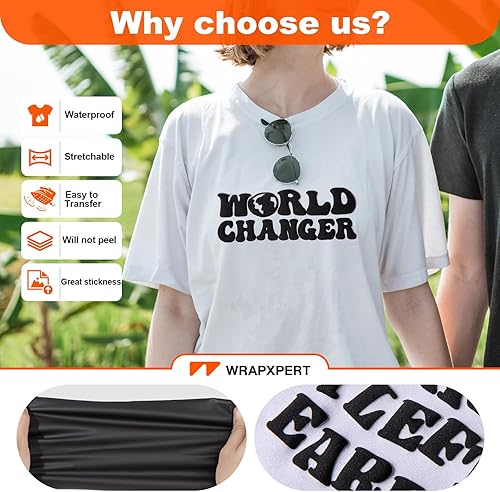 Miniatura 5 de WRAPXPERT Vinilo de transferencia de calor, color verde lima, vinilo para planchar en color verde lima, 10 x 5 pies, vinilo hinchado para camisetas,