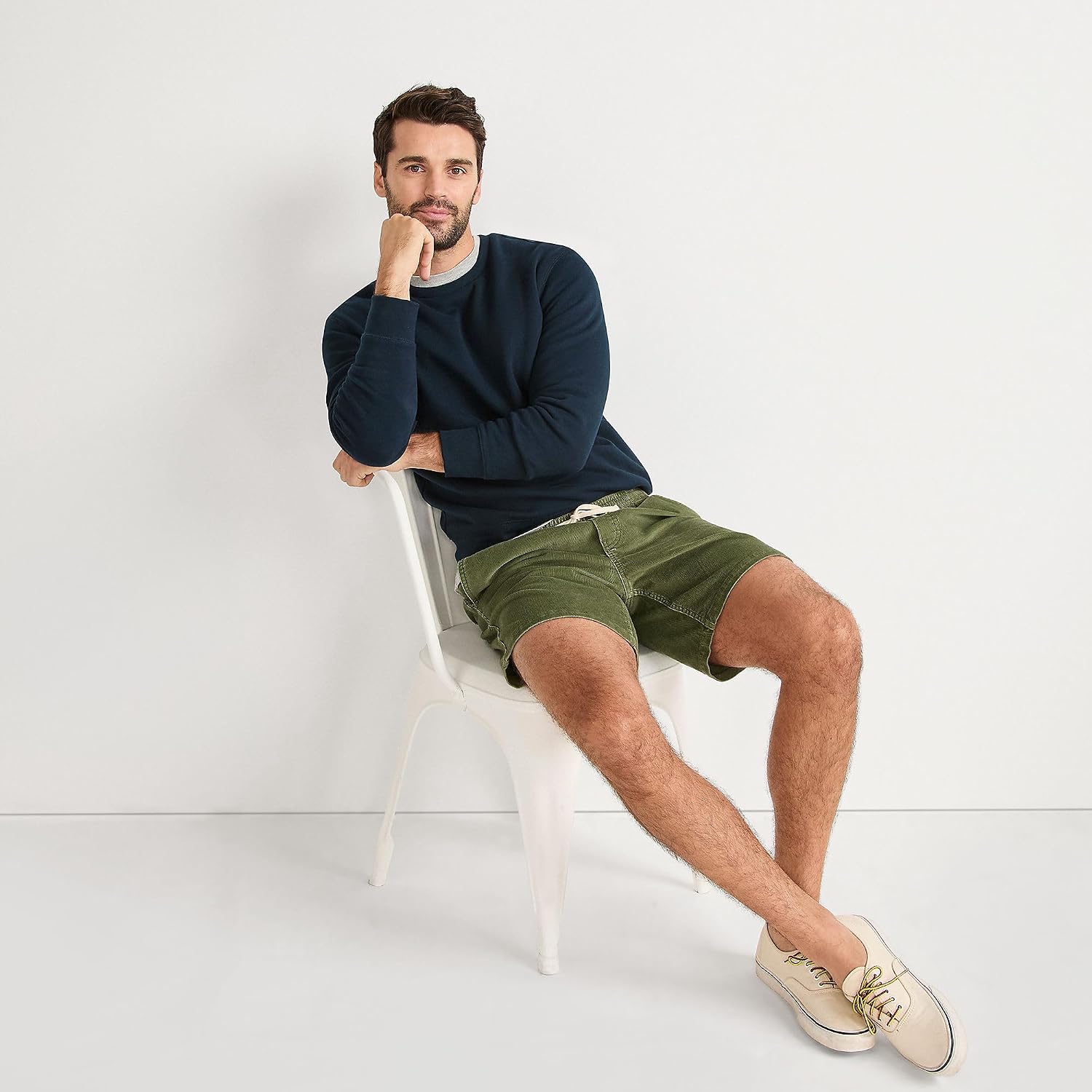 Lands' End Men's Long Sleeve Serious Sweats Crewneck Sweatshirt