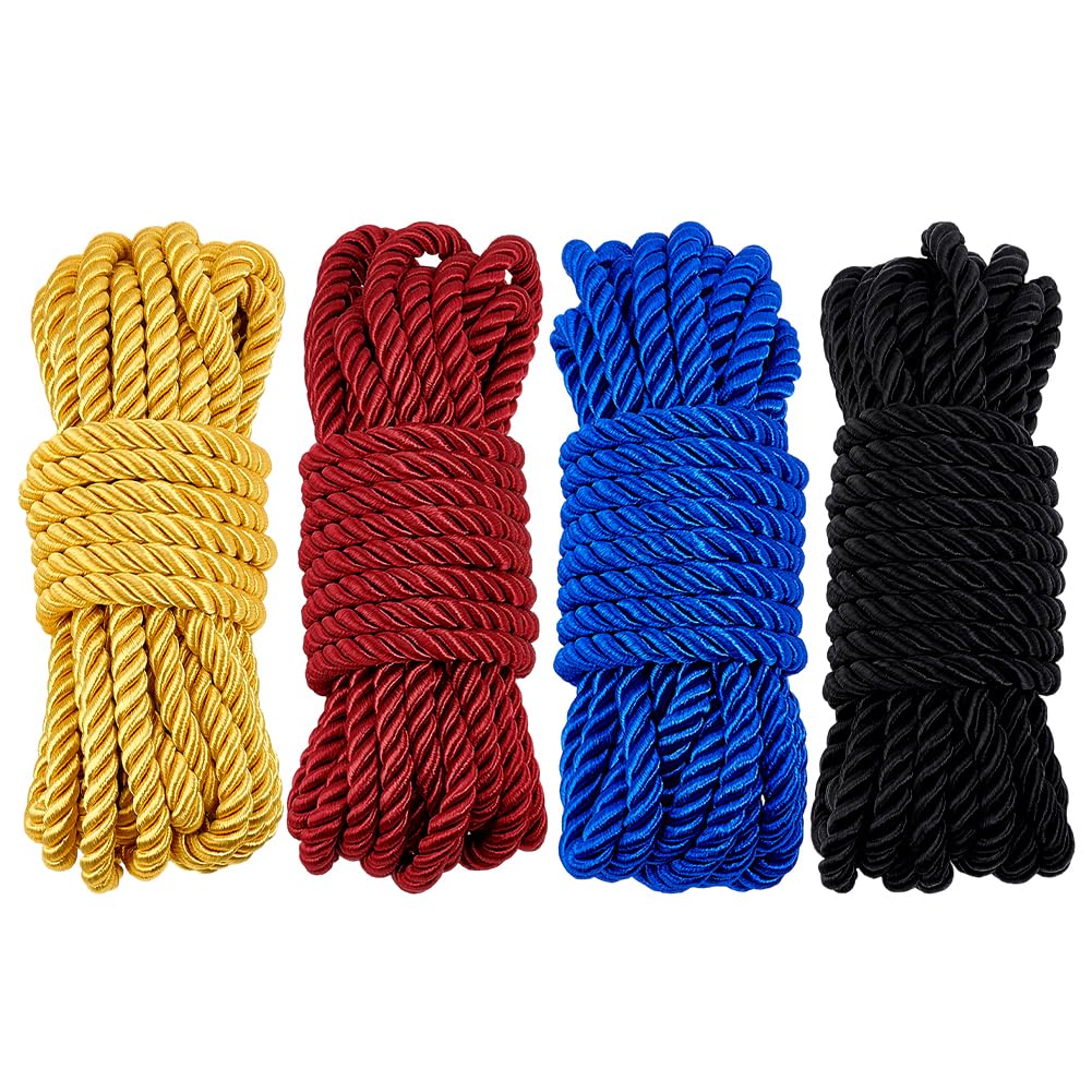 Cuerda de nailon de 7 mm PH PandaHall en 4 colores de hilo grueso satinado para el hogar 1
