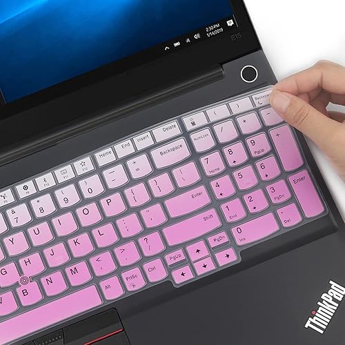 Miniatura 20 de Funda de teclado para Lenovo ThinkPad E15 Gen 4/3/2, ThinkPad L15 Gen 2/1, ThinkPad T15 T15p T15g P15s P15s P15v Gen 3/2/1, ThinkPad E580 E590 E595