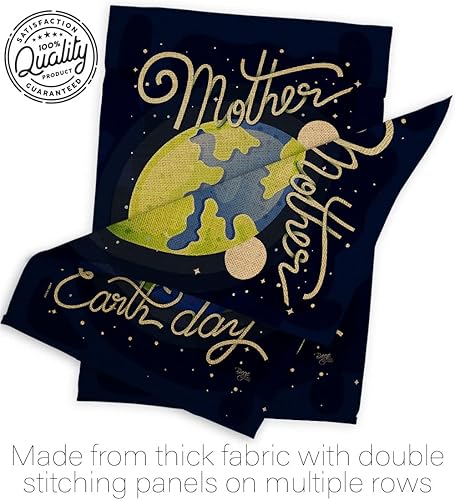 Miniatura 7 de Breeze Decor Juego de bandera del Día de la Tierra con águila y dulce vida, apoyo de la paz y la protección del medio ambiente, pancarta pequeña