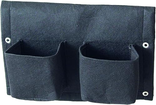 Miniatura 8 de VegTrug RPLG4001USA - Maceta de fieltro para balcón, 4 bolsillos, color verde lima, 3 rieles