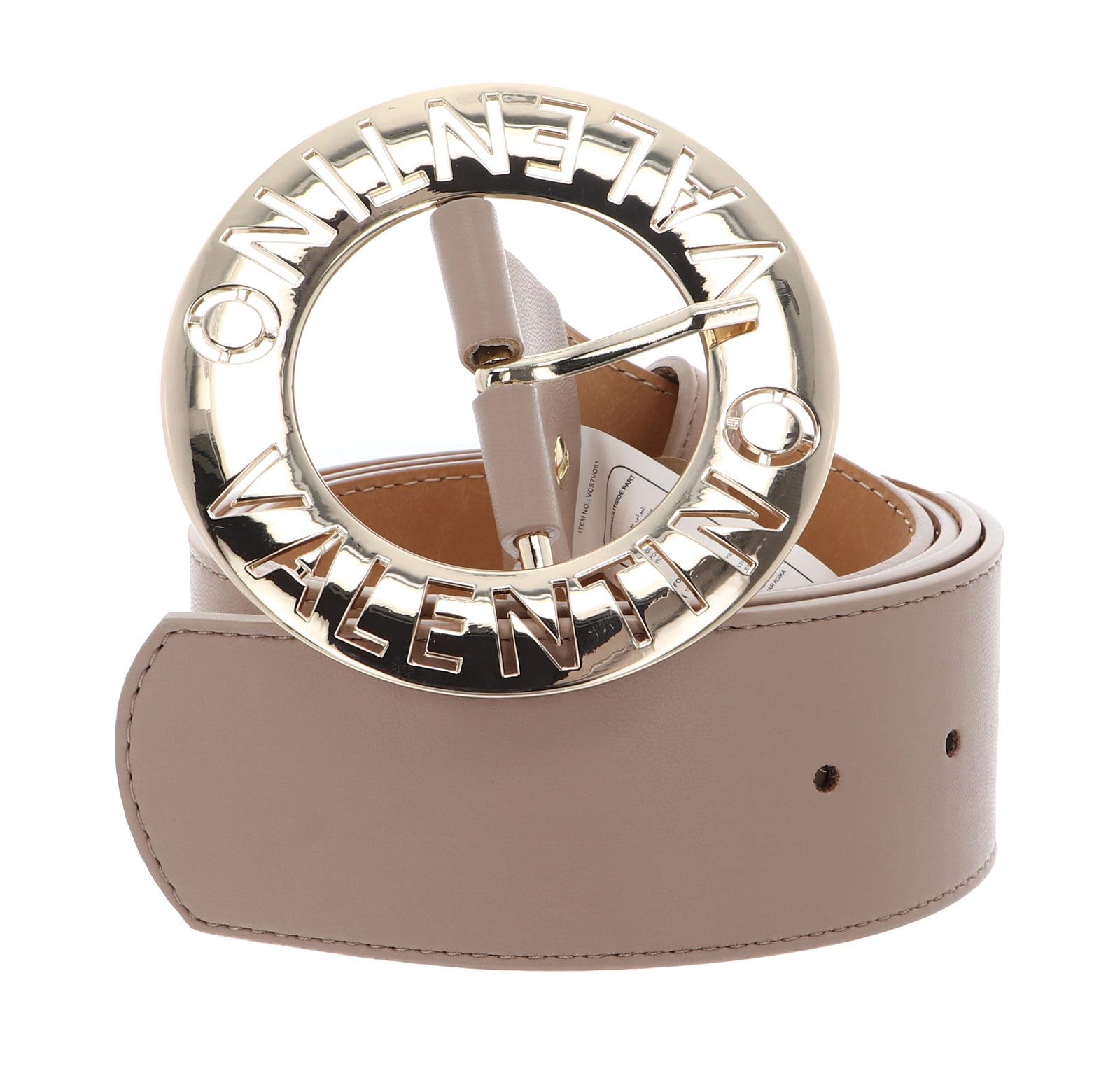 Valentino cinturón Hampton Pin Buckle Belt W75 Beig/Oro beige recortable