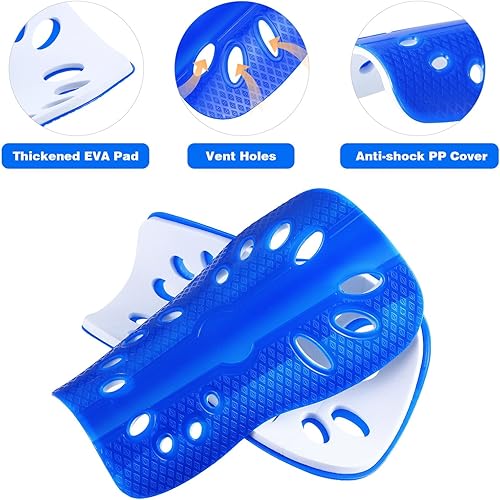 Miniatura 2 de COHEALI Espinilleras de fútbol para niños, 2 pares de espinilleras de fútbol protector de pantorrillas para niños, adolescentes, niños y niñas