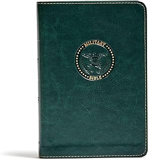 CSB Military Bible, Green LeatherTouch, Red Letter, Presentation Page, Articles, Study Helps, Prayers, Full-Color Maps, Easy-to-Read Bible Serif Type