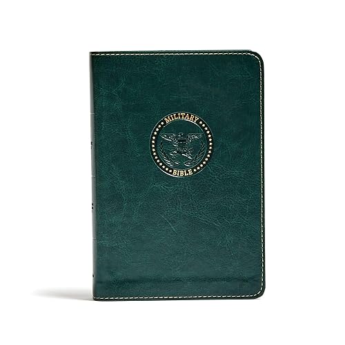 CSB Military Bible, Green LeatherTouch, Red Letter, Presentation Page, Articles, Study Helps, Prayers, Full-Color Maps, Easy-to-Read Bible Serif Type