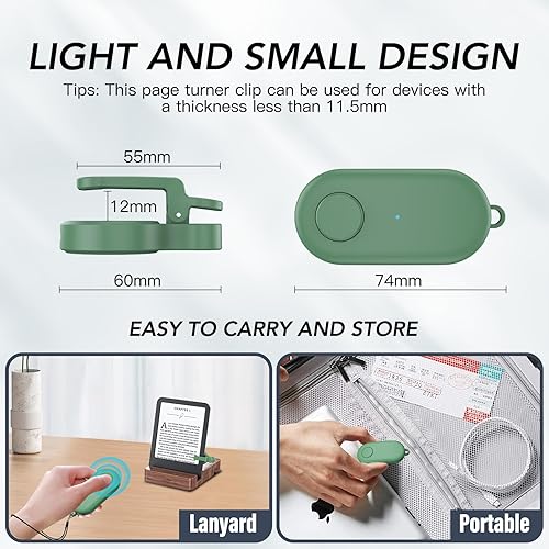 Miniatura 4 de Girador de páginas con control remoto para lectores electrónicos Kindle PaperWhite Oasis Kobo, accesorios Kindle Clicker para iPhone, iPad, tabletas