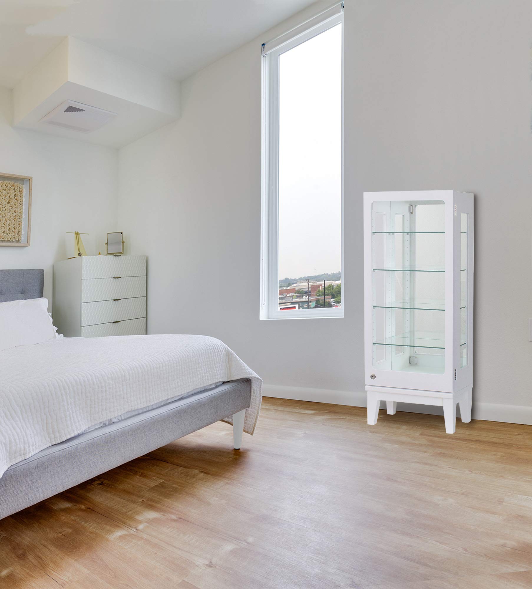 塩川光明堂 コレクションケース 飾り棚　カルトーネ　G-A WH 希少 ホワイト 塩川光明堂 コレクションケース 完成品 カルトーネ ハッシュ 1000 幅