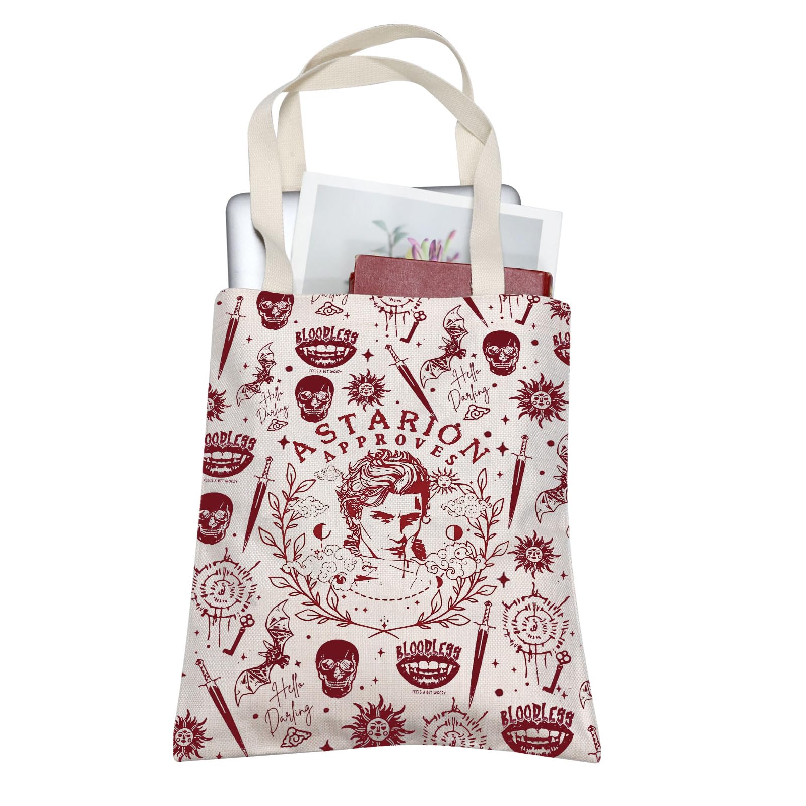 BLUPARK A-starion Approval Tote Bag BG3 Merch High Elf Rogue Gift A-starion Merchandise Scar Design A-starion Approves Gift