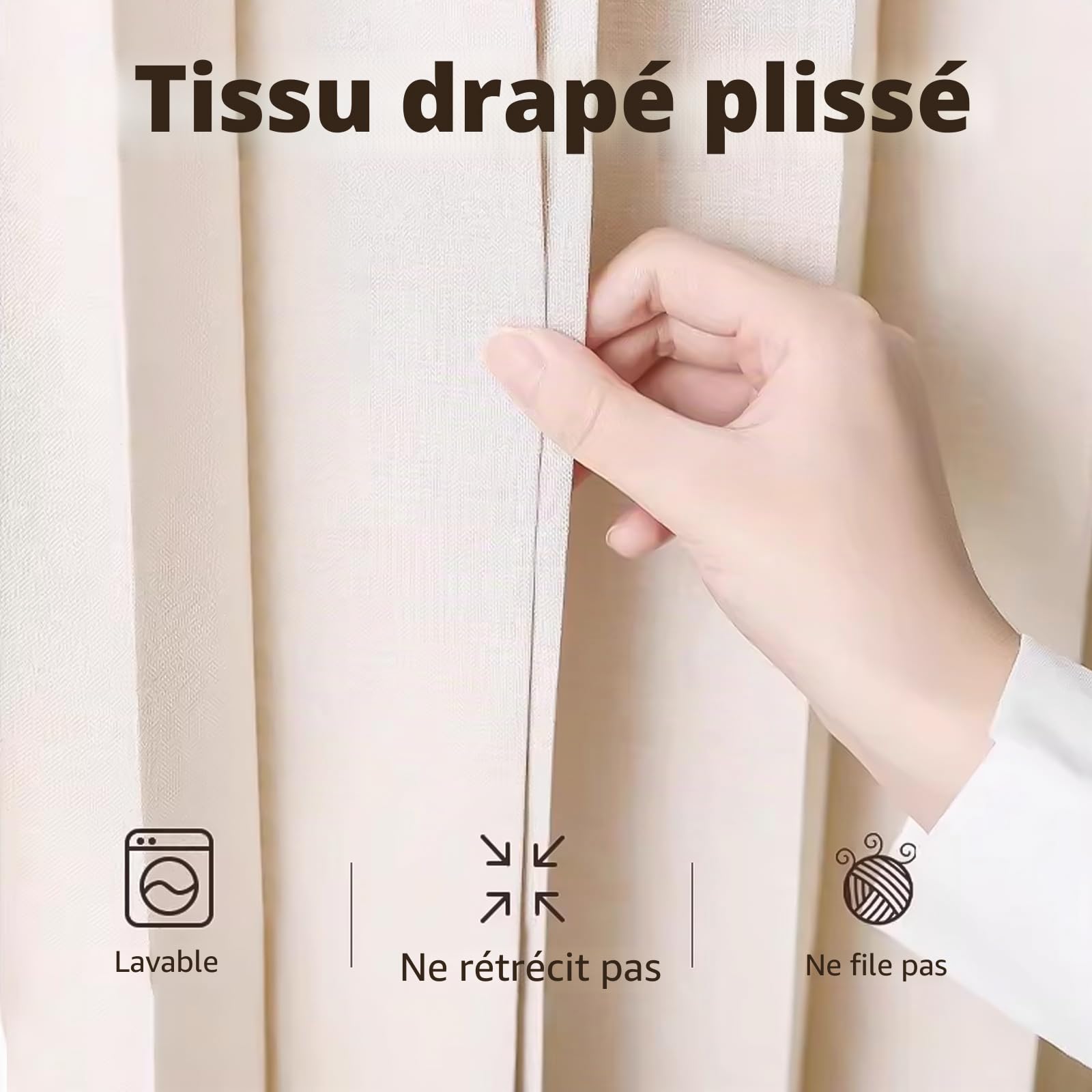 Rideau Occultant avec Barre sans Perçage,Rideau Separation de Piece avec Bouton Magnétique Thermiques Isolants Anti Froid et Chaleur,Rideau de Porte Opaque,200cm de Haut pour Salon,Cuisine,Vestiaire