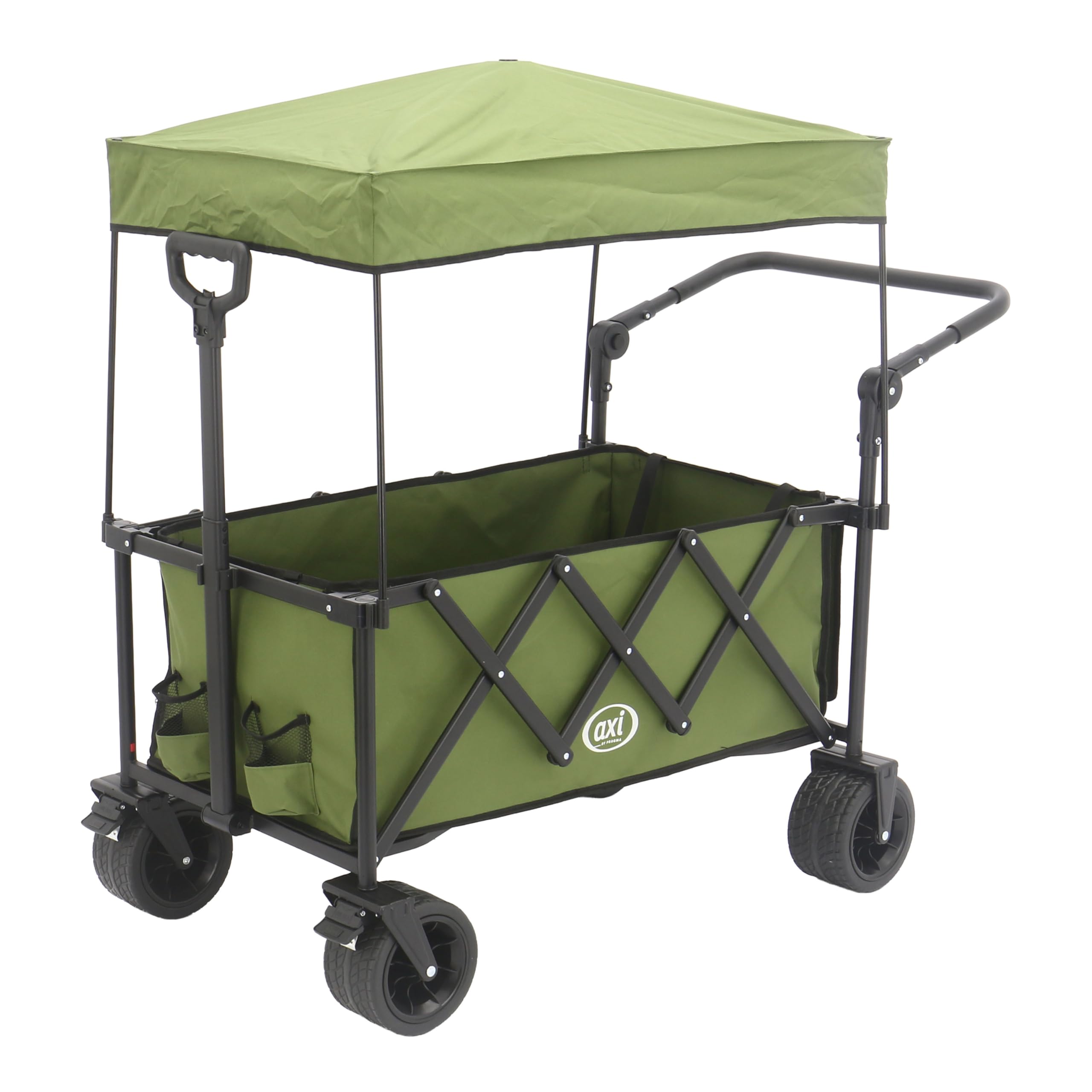 AXI SB221 Chariot de Plage Pliable avec Toit Vert