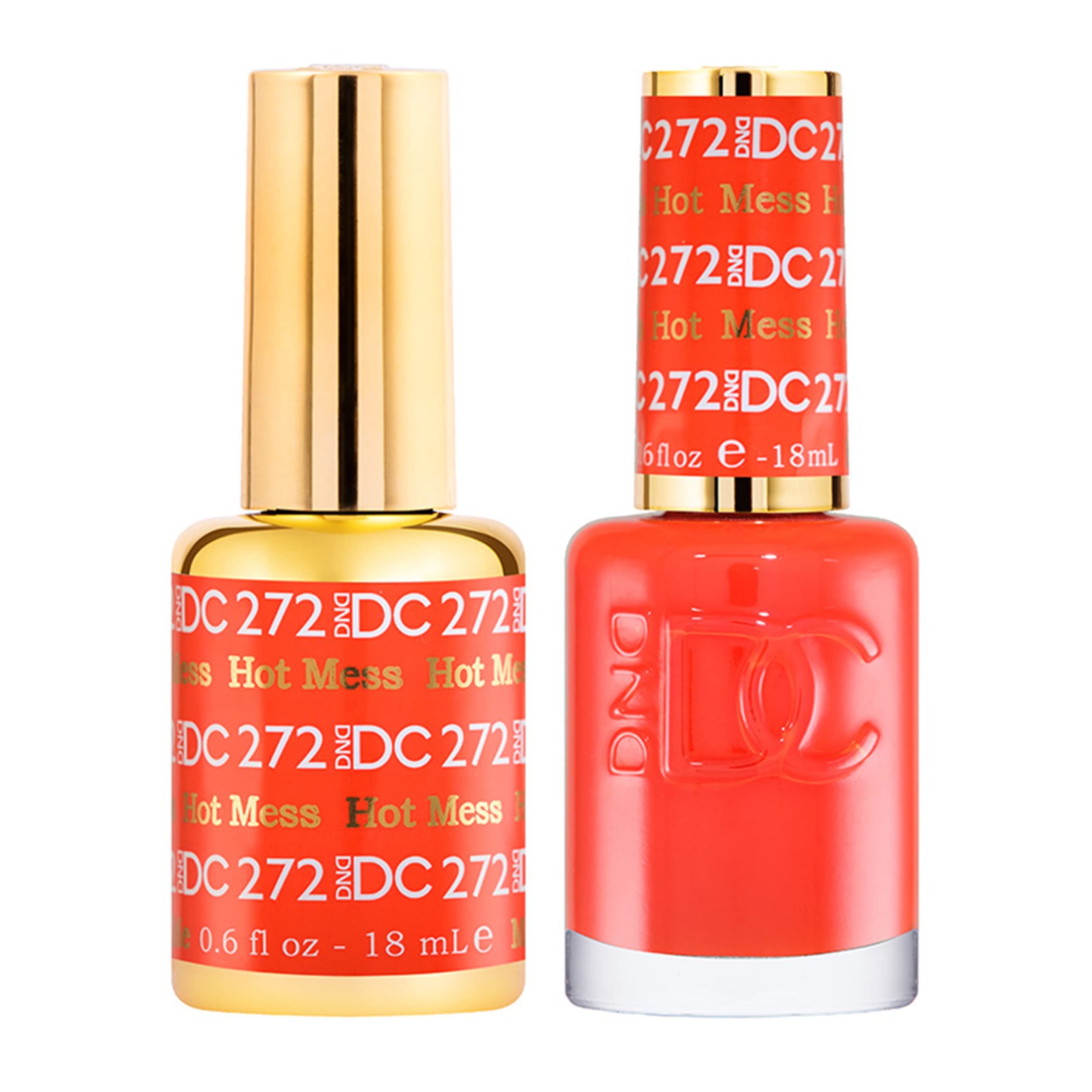 DND DC Gel Polish Set Orange Collection UV LED GelPolish and Air Dry Nail Lacquer Matching Chip-Free Polish