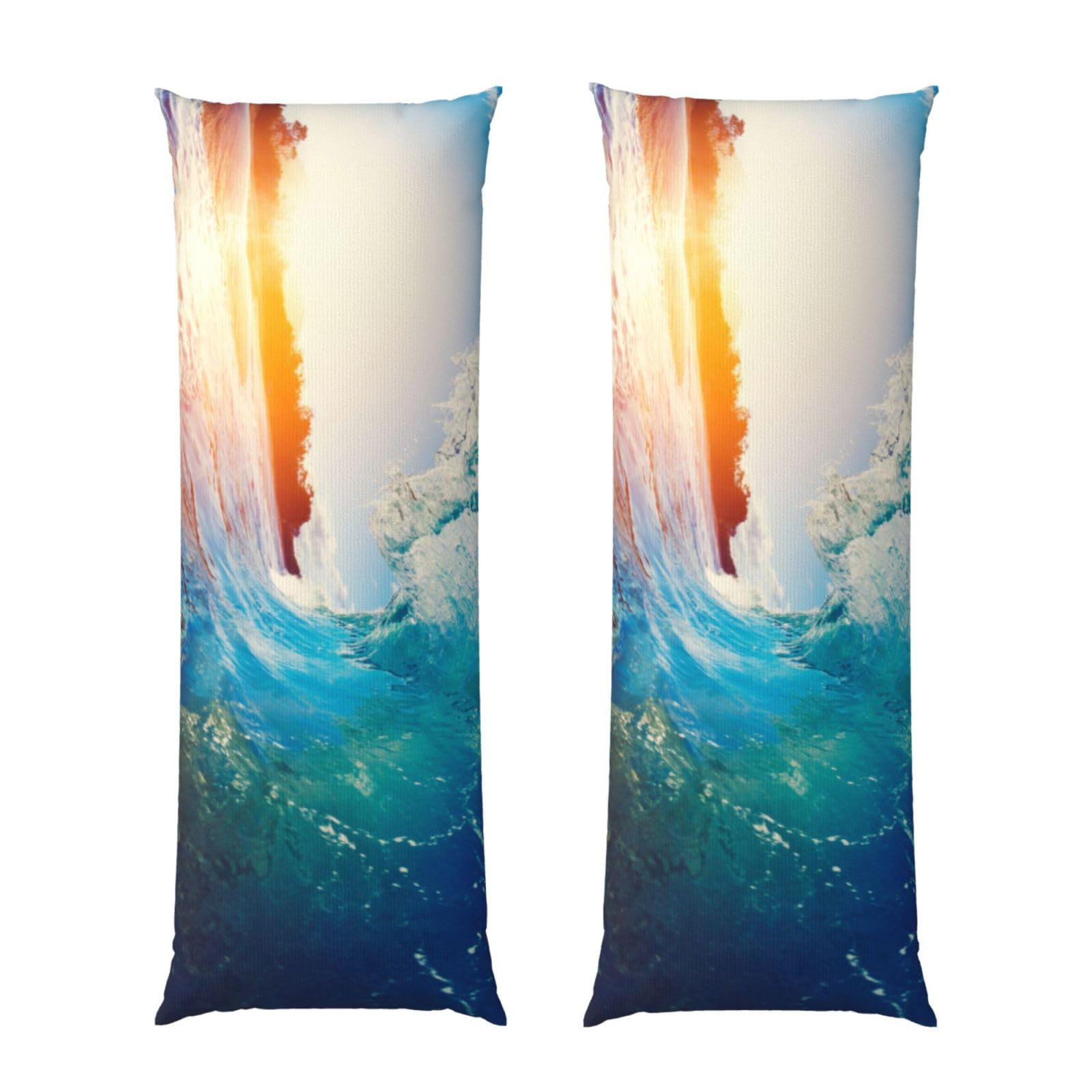 Taie d'oreiller longue Sunset Sea Seascape, grand confort textile premium