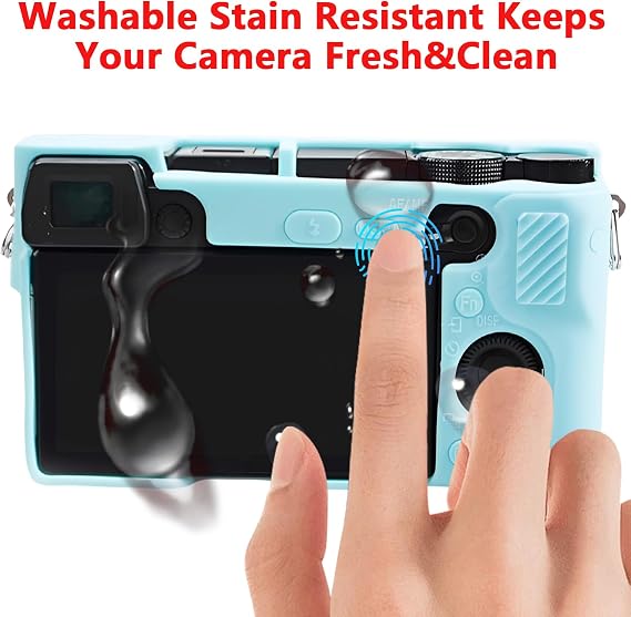 Custodia In Silicone Blu Per Sony A6400 E A6300 – Compatta, Leggera, Con Accesso A Tutti I Comandi - 4