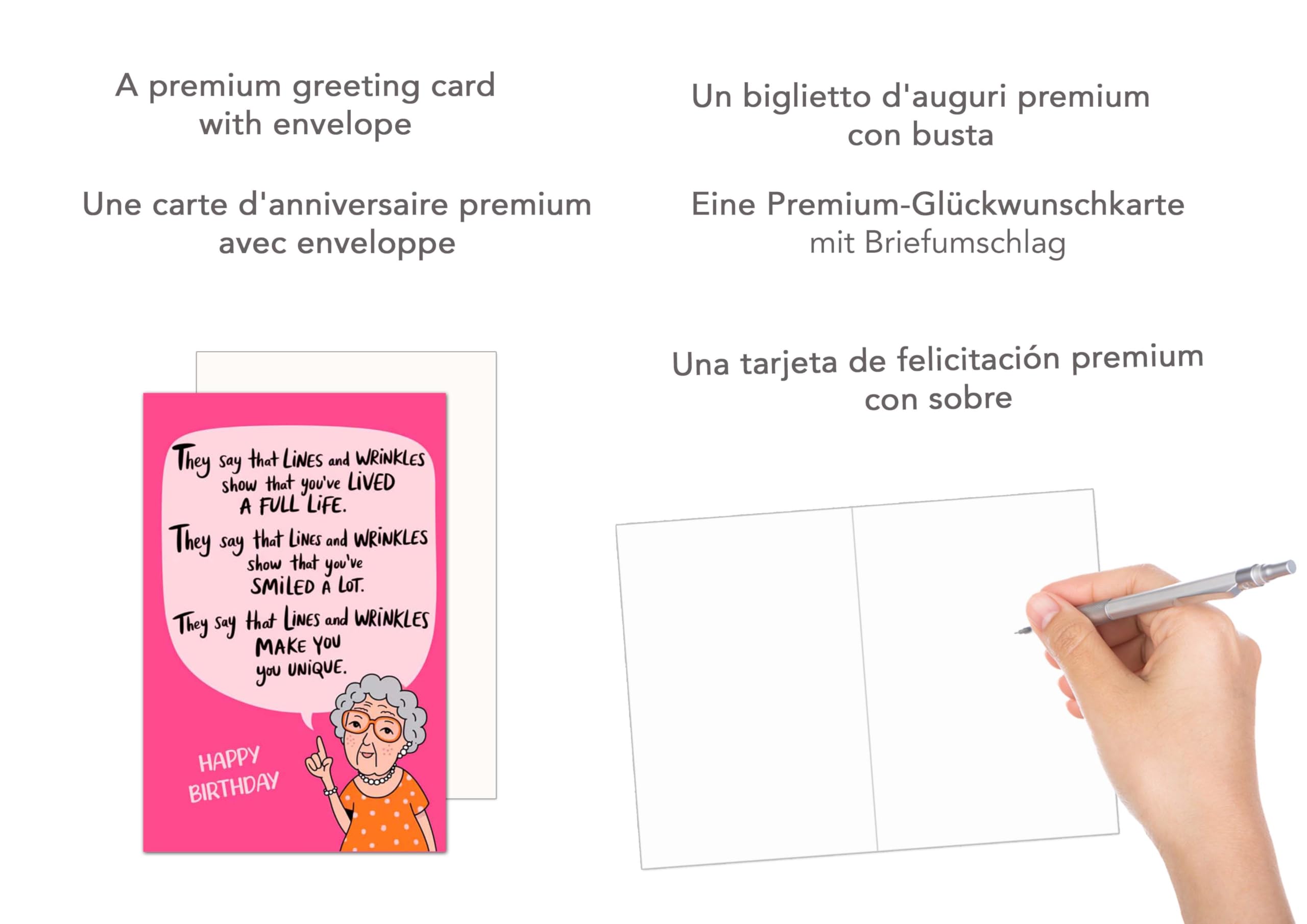 Edition Seidel Premium Square Birthday Card With Envelope Greeting Happy Birthday For Him Or Her Female Male Teenager Friend Cool Monkey Animal Party (GQ164 SW024