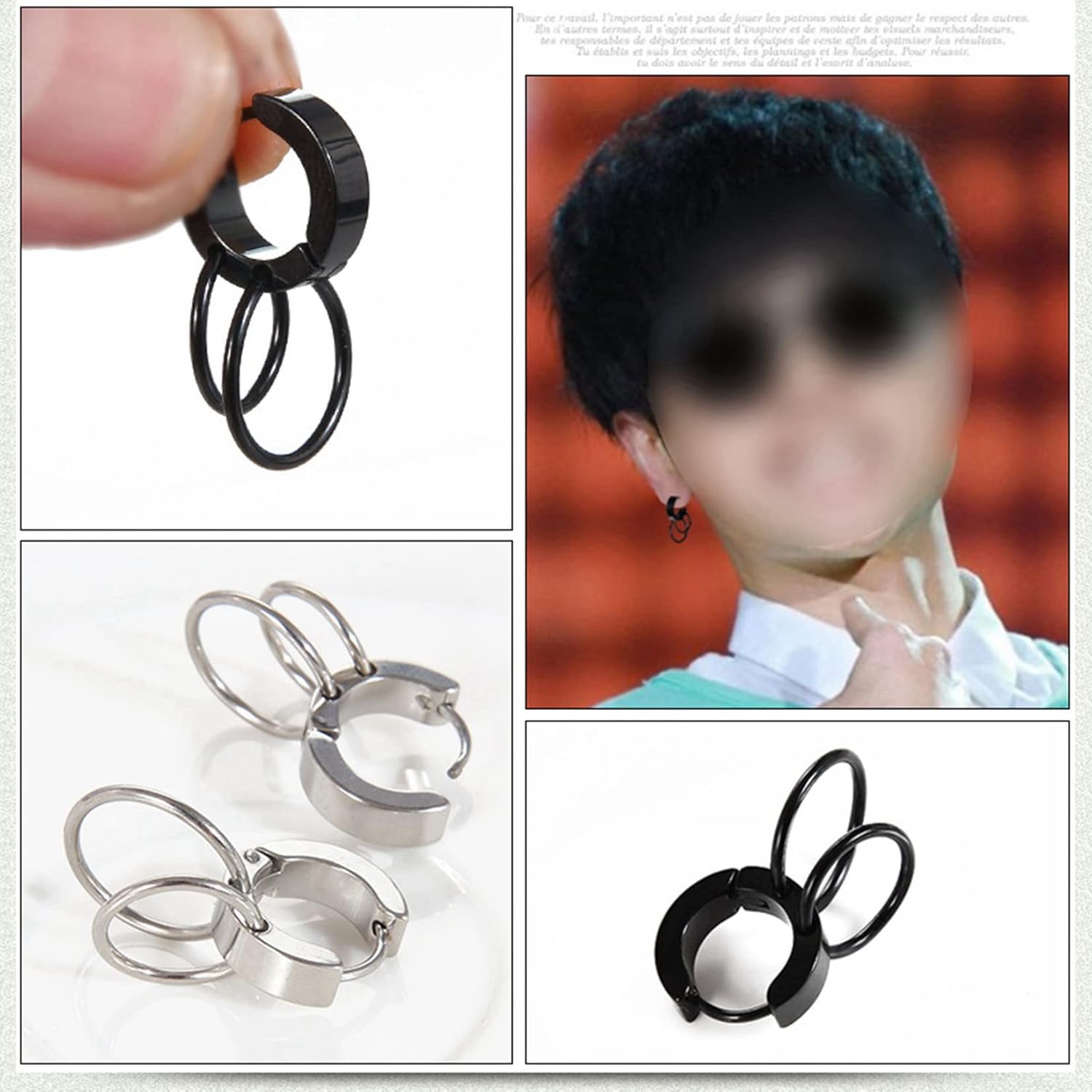 Orecchini Pendenti Con Piume - 2 Paia In Acciaio Inox Per Uomo E Donna - Foto 8