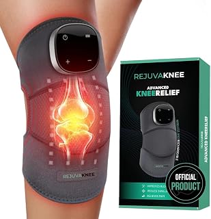 RejuvaKnee Triple Method Massager – The Official – Soothing Heat, Knee Wrap & Massager for Comfort and Relaxation, Adjustable Knee Massager for Everyday Use 1 pc - Amazon product rated Grade A