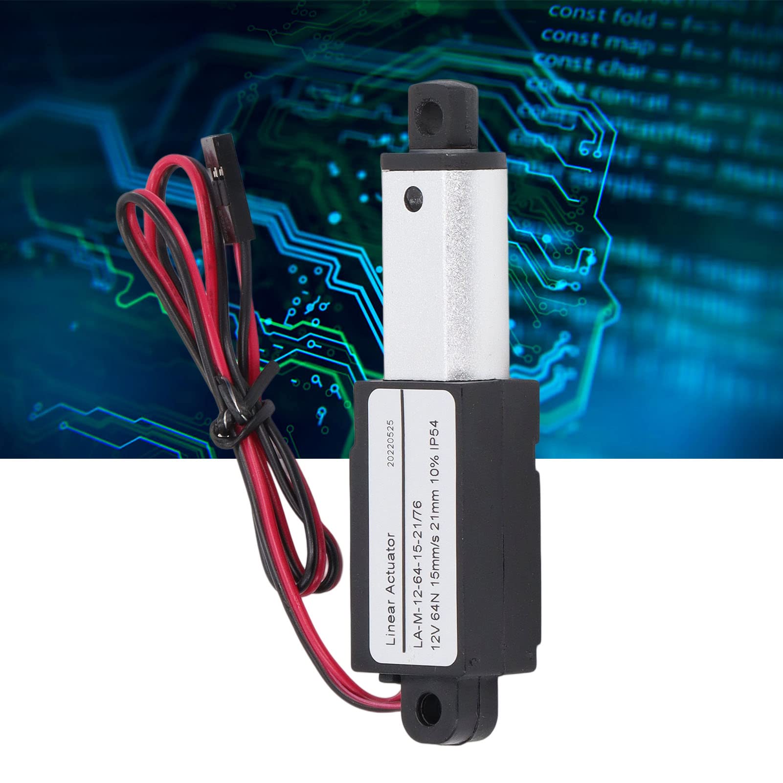 Attuatore Lineare Elettrico Mini Attuatore di Movimento in Miniatura con Alimentazione CC in Alluminio ABS per Macchine Agricole 12V (21 mm)